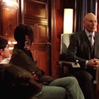 A scene with Dr. Xavier in the movie X-Men