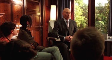 A scene with Dr. Xavier in the movie X-Men