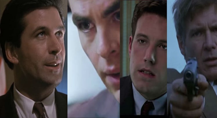 Alec Baldwin, Paul Walker, Ben Affleck and Harrison Ford in a collage