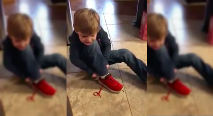A Kid Shows Off Creative Shoe-Tying Hack in Viral Video