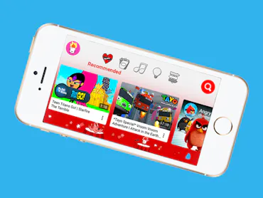 An iPhone with the Azoomee app on it