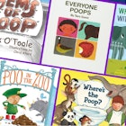 A collage of the best children's books about pooping