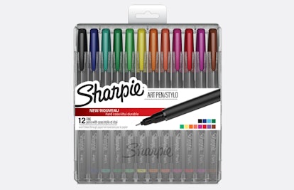 A 12-pack of the Sharpie Art Pens in multiple colors