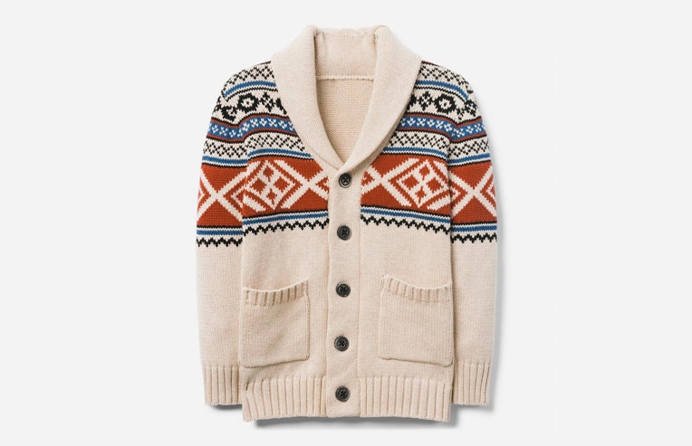 DOYOMODA Little Boys Shawl Collar Button Pullover Sweater 