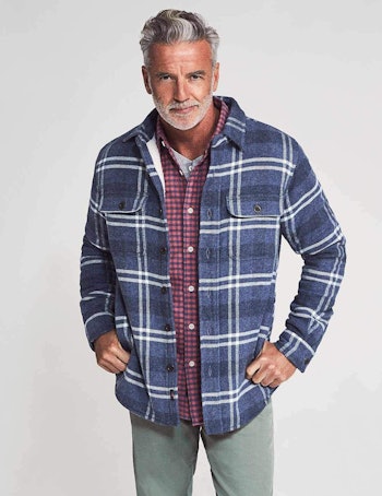 Sherpa Lined Plaid Jacket by Faherty