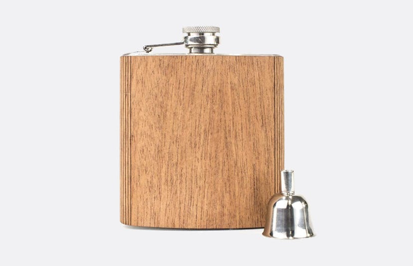 Customizable 6-Ounce Wood Flask 