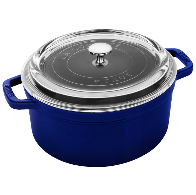 Staub Round Cast Iron 4 Qt Cocotte With Glass Lid