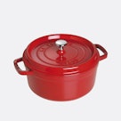 Red Staub Cast Iron Round Pot