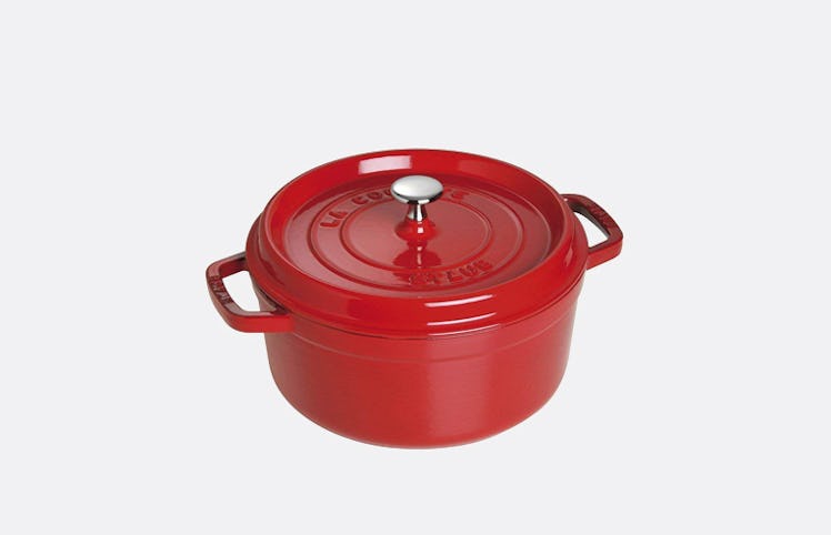 Red Staub Cast Iron Round Pot