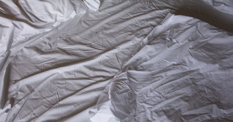 Grey wrinkled sheets