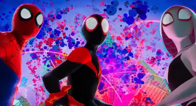Spiderman, Miles Morales and Spider Gwen from "Into The Spider-Verse"