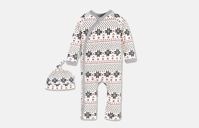 Burt’s Bees Baby Fair Isle onesie and hat 