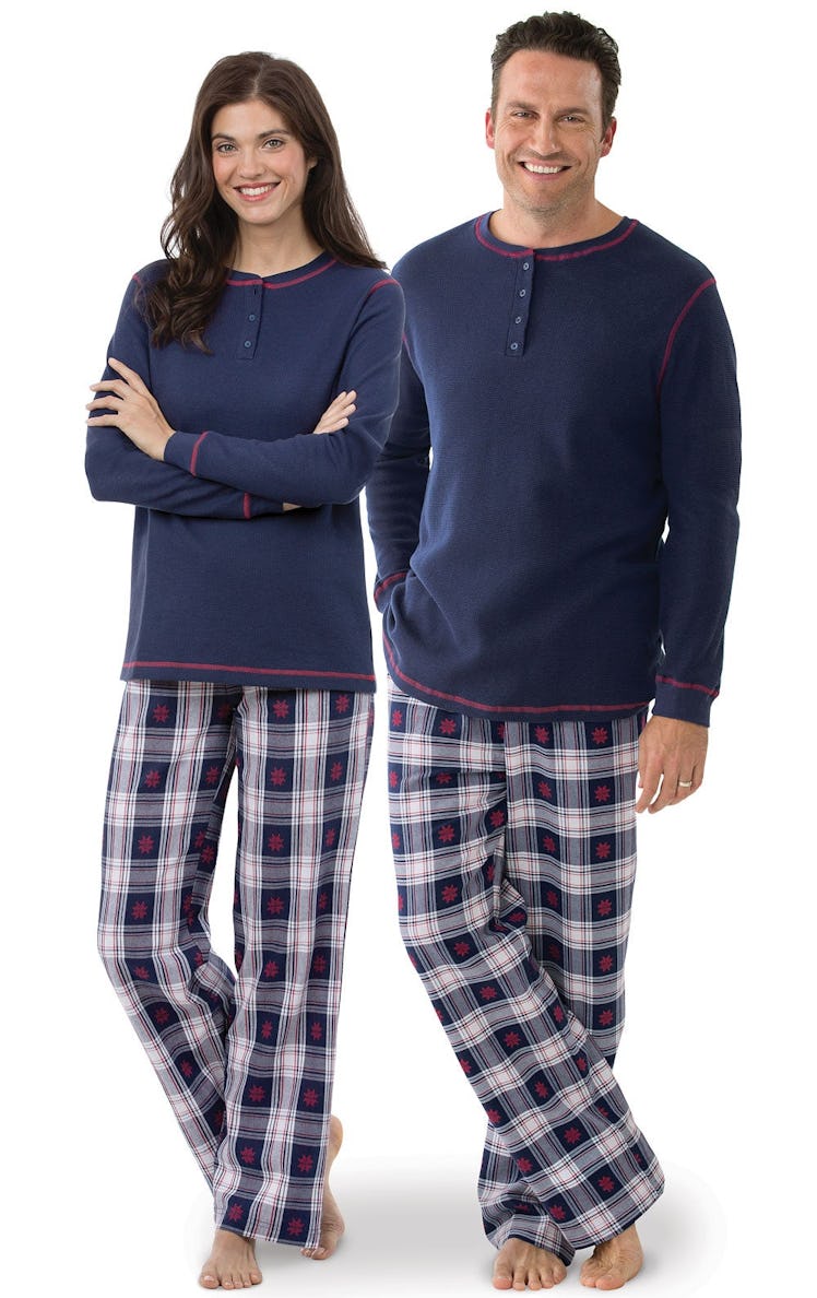 Snowfall Plaid His & Hers Matching Pajamas 