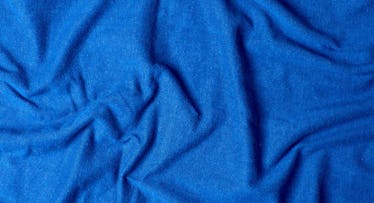 blue crumpled sheet after having sex