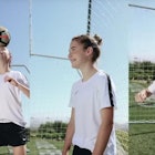 13-Year-Old Soccer Prodigy olivia moultrie showing her skills with a soccer ball