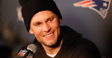 Tom Brady at a press conference