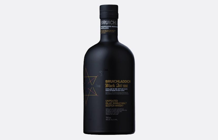 A bottle of Bruichladdich Black Arts whisky