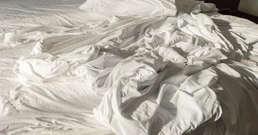 crumpled white sheets