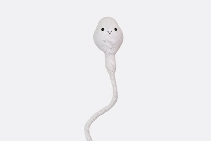 A Crochet Sperm Pillow as a vasectomy gift