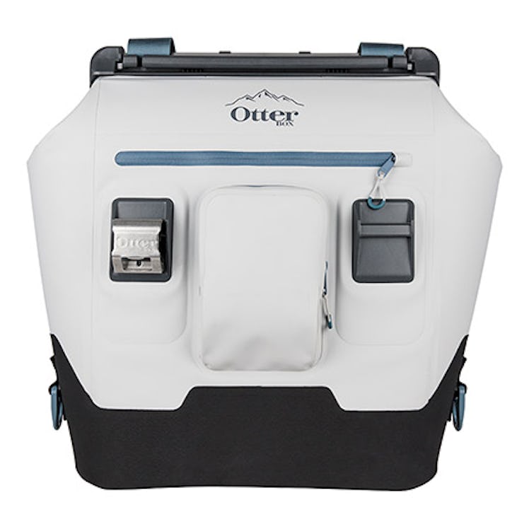 A white Otterbox Trooper Luxury cooler