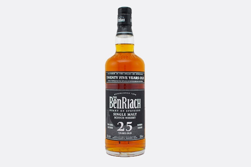 BenRiach 25 year old single malt scotch bottle