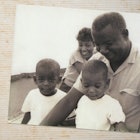 An old black and white photo of the Nigerian Royal family including Remi Adeleke