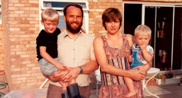 color photo of a mother and father who are separated but stayed together for the kids