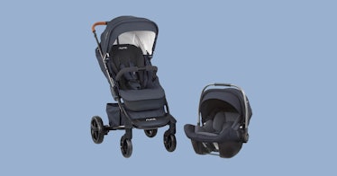 Black Maxi-Cosi Tayla XP travel system stroller and a black Coral car seat
