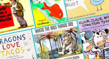 A collage of the best books for 5 year olds.