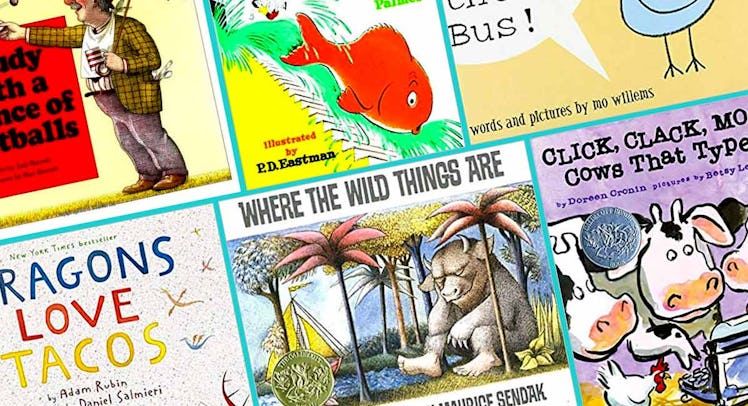 A collage of the best books for 5 year olds.