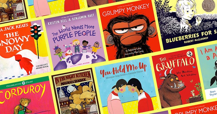A collage of the best books for 2 year olds.