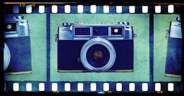 An old black camera