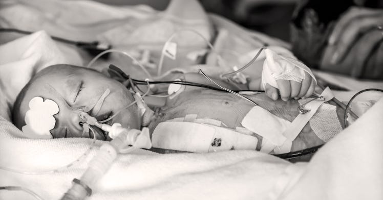 A baby in an ICU.