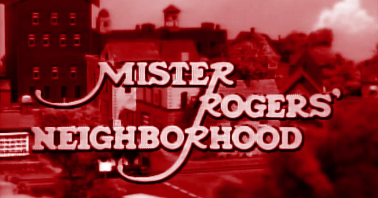 a poster of mister rogers neighborhood