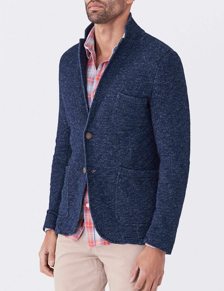 Marled Indigo Knit Blazer