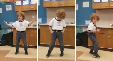 Jude Gagner dancing as Napoleon Dynamite