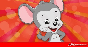 ABCmouse mouse logo giving a thumbs up on red background