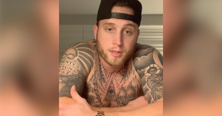 Tom Hanks' son Chet, shirtless on an Instagram Live