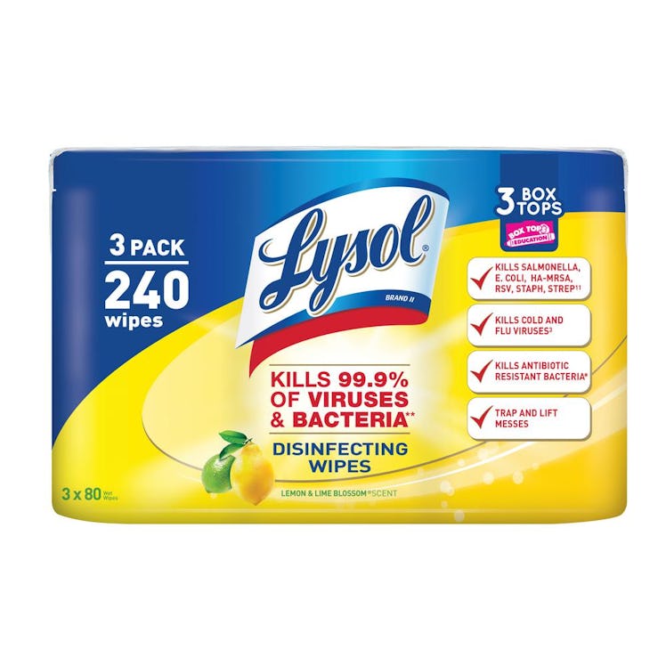 Lysol Lemon and Lime Blossom Scent Disinfecting Wipes