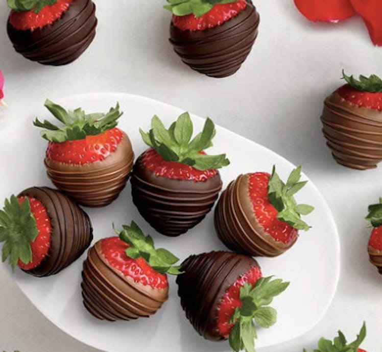 Milk and Dark Chocolate Dipped Strawberries