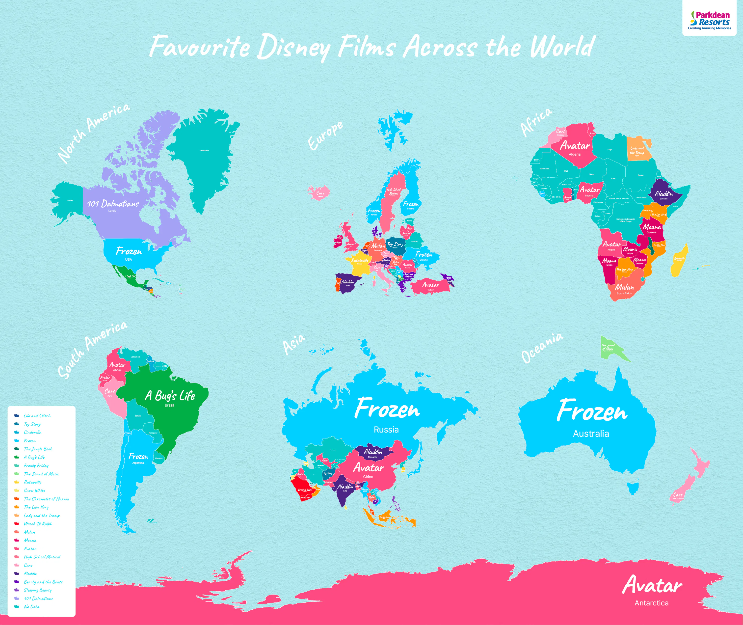 Tinkerbell Films Map This Map Shows Where All The Disney Cartoons Took Place