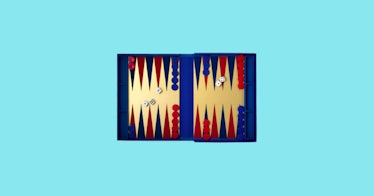 Classic Backgammon v2 Game by Printworks in front of a blue background