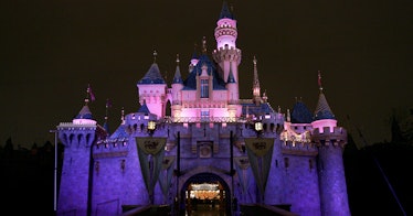 Disney World lit up at night