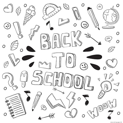 Back to School Coloring Page for Kids