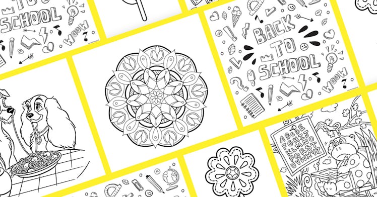 Coloring pages with different pictures for kids