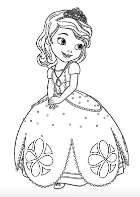Disney's Sofia the First coloring page for kids