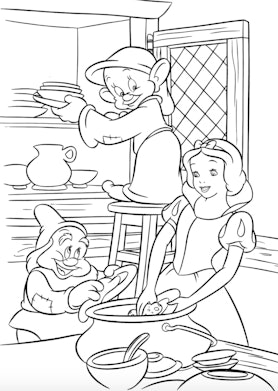 Disney's Snow White coloring page for kids