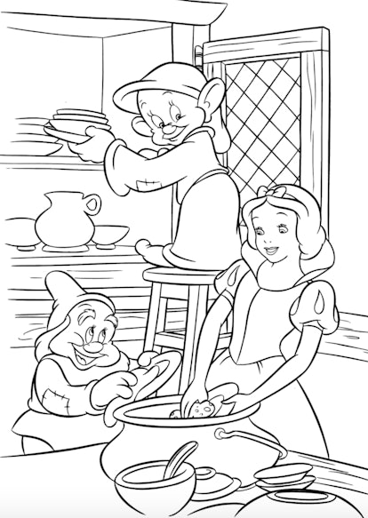 Disney's Snow White coloring page for kids