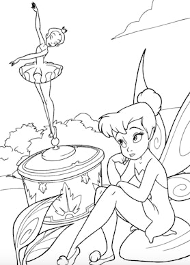 Disney's Tinker Bell coloring page for kids
