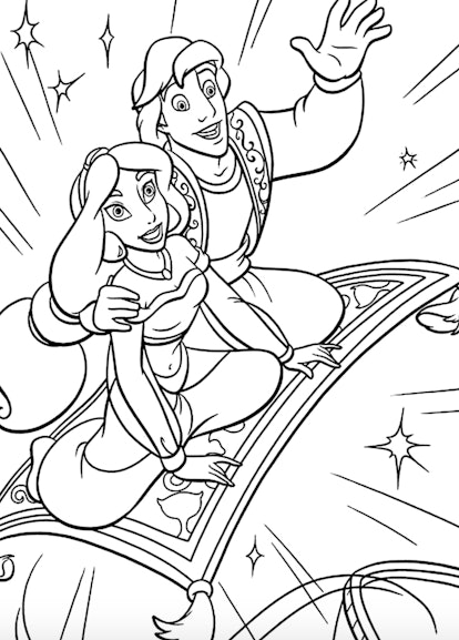 Disney's Aladdin coloring page for kids